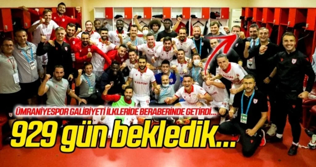 Ümraniyespor galibiyeti ilginç istatistikleri gözler önüne serdi