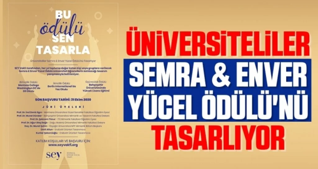 Üniversiteliler Semra & Enver Yücel Ödülü'nü Tasarlıyor