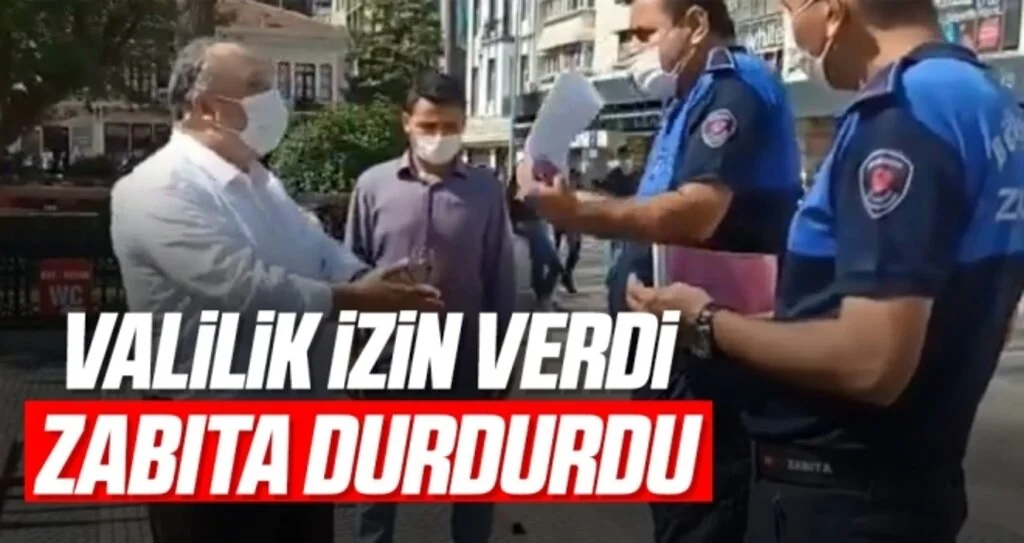 Valilik İzin Verdi Zabıta Durdurdu!