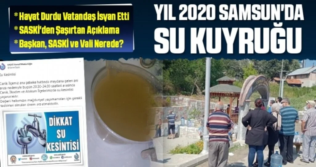 Yıl 2020 Samsun'da Su Kuyruğu