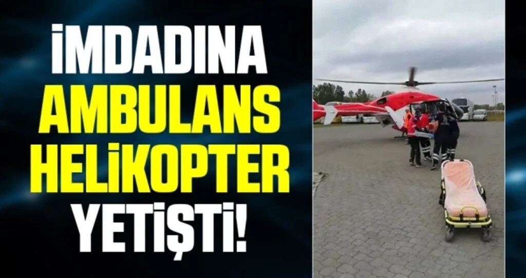 Ambulans helikopter 82 yaşındaki hasta için havalandı