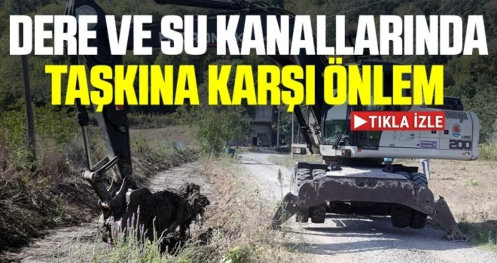 Atakum Belediyesi'nden dere ve su kanallarında taşkına karşı önlem