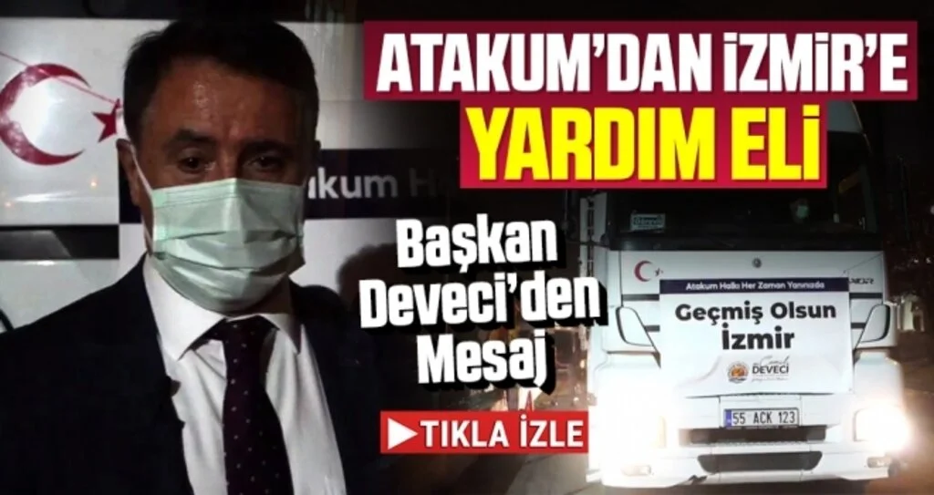 Atakum'dan İzmir'e TIR dolusu yardım