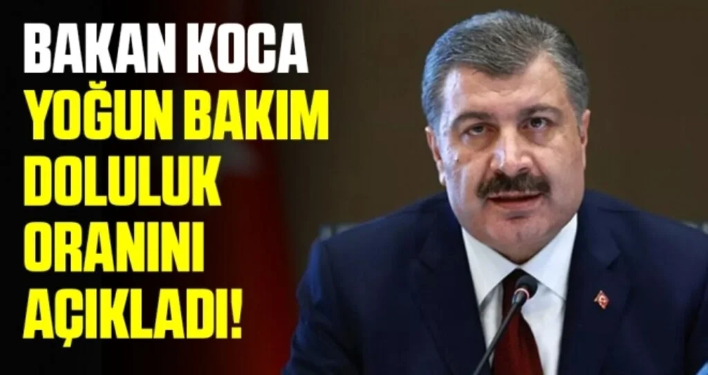 Bakan Koca Türkiye geneli yoğun bakım doluluk oranını açıkladı