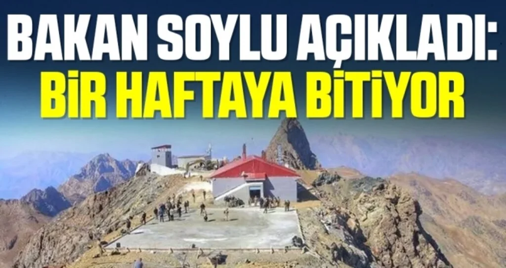 Bakan Soylu Açıkladı: Bir Haftaya Bitiyor!