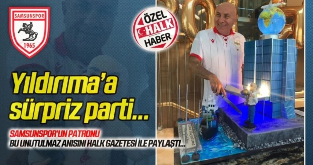 Başkan Yıldırım'a sürpriz parti: 'Yeni hayatına hoşgeldin'