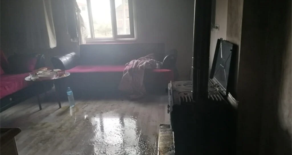 Çarşamba'da bir ev yangın sonucu hasar gördü