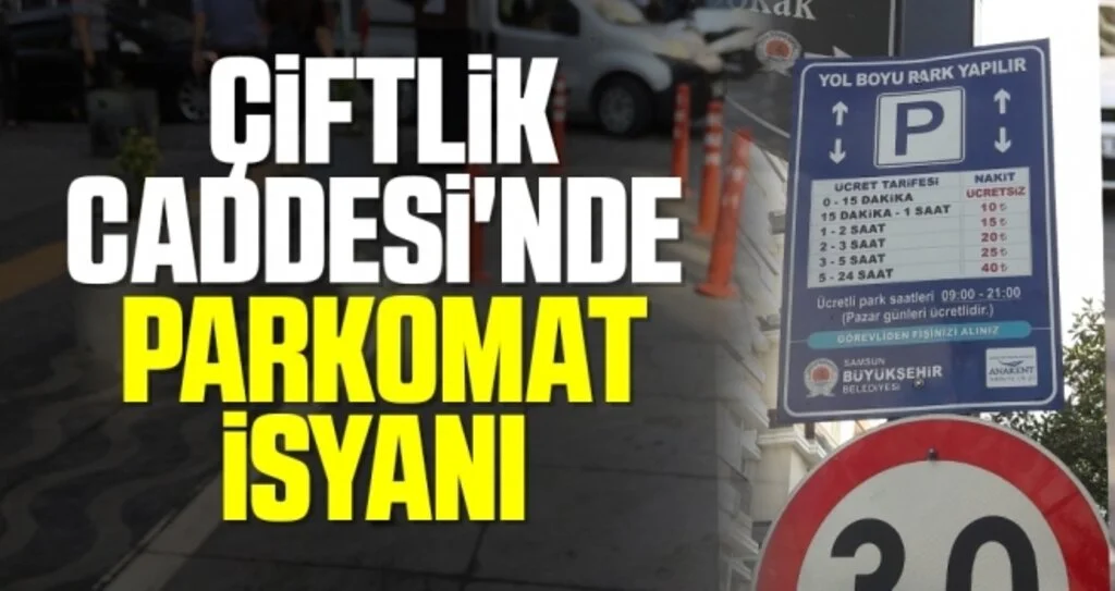 Çiftlik Caddesi'nde PARKOMAT İSYANI