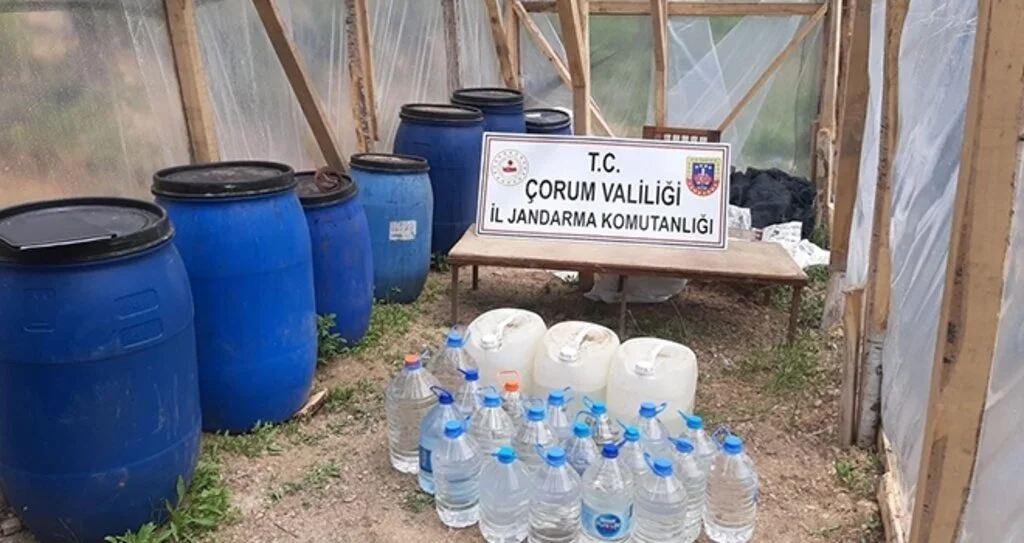 Çorum’da sahte içki operasyonu