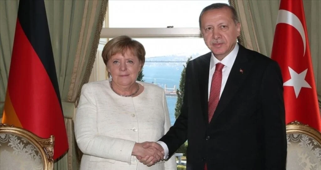 Cumhurbaşkanı Erdoğan Almanya Başbakanı Merkel ile görüştü