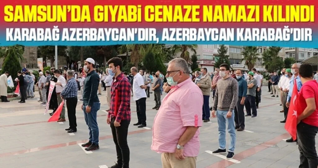 Ermenistan'ın saldırısında ölen Azerbaycanlı siviller için gıyabi cenaze namazı