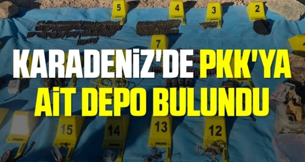 Karadeniz'de PKK'ya ait depo bulundu