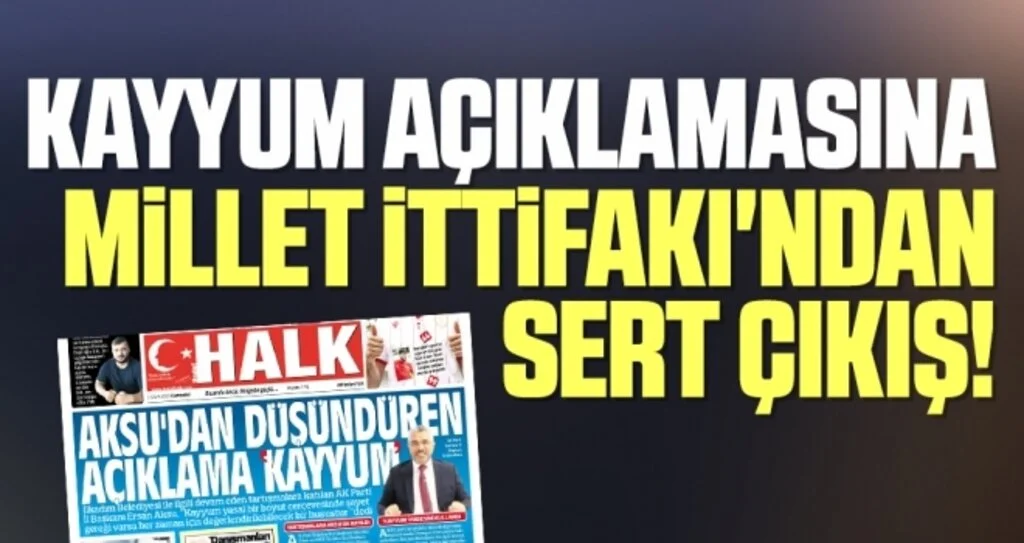 Kayyum açıklamasına Millet İttifakı'ndan sert çıkış