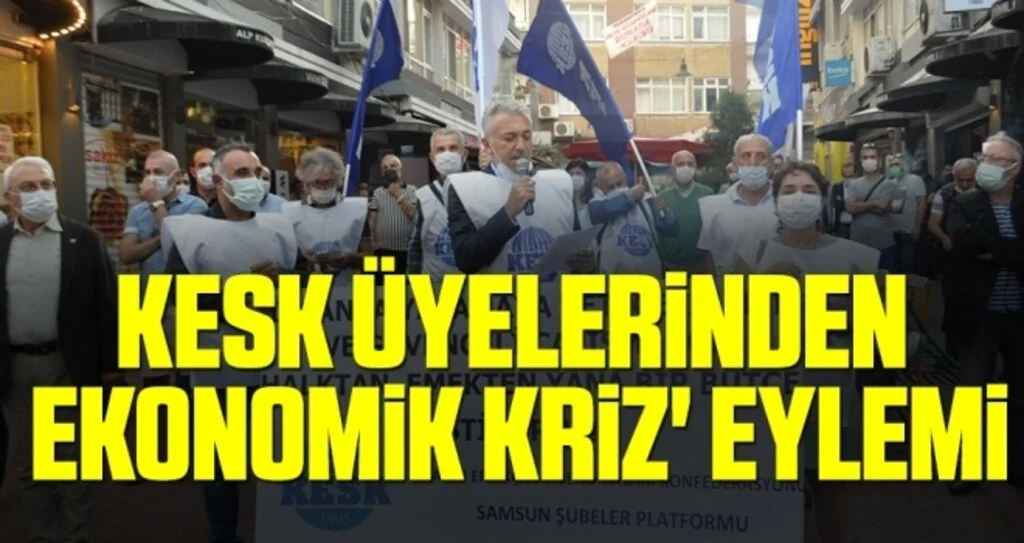 KESK üyelerinden 'ekonomik kriz' eylemi 