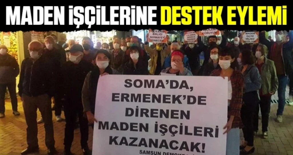 Maden İşçilerine Destek Eylemi