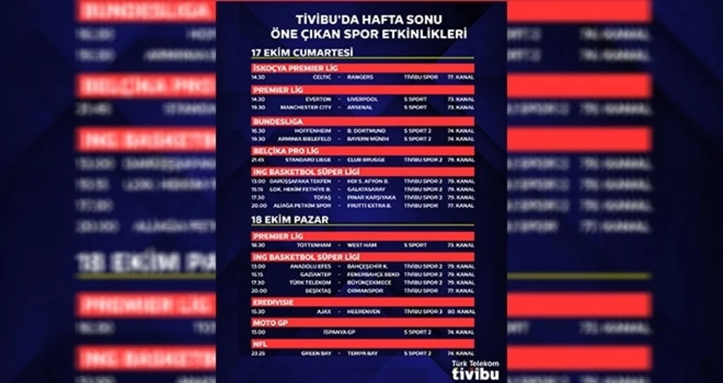 Premier Lig Derbileri Tivibu'da