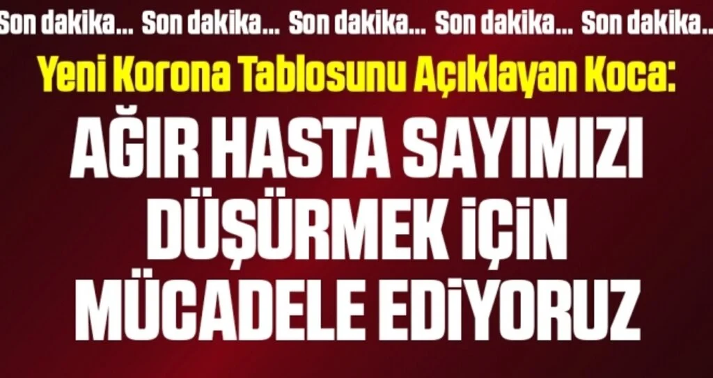 Sağlık Bakanlığı corona virüsü verilerini açıkladı! İşte 9 Ekim tablosu…