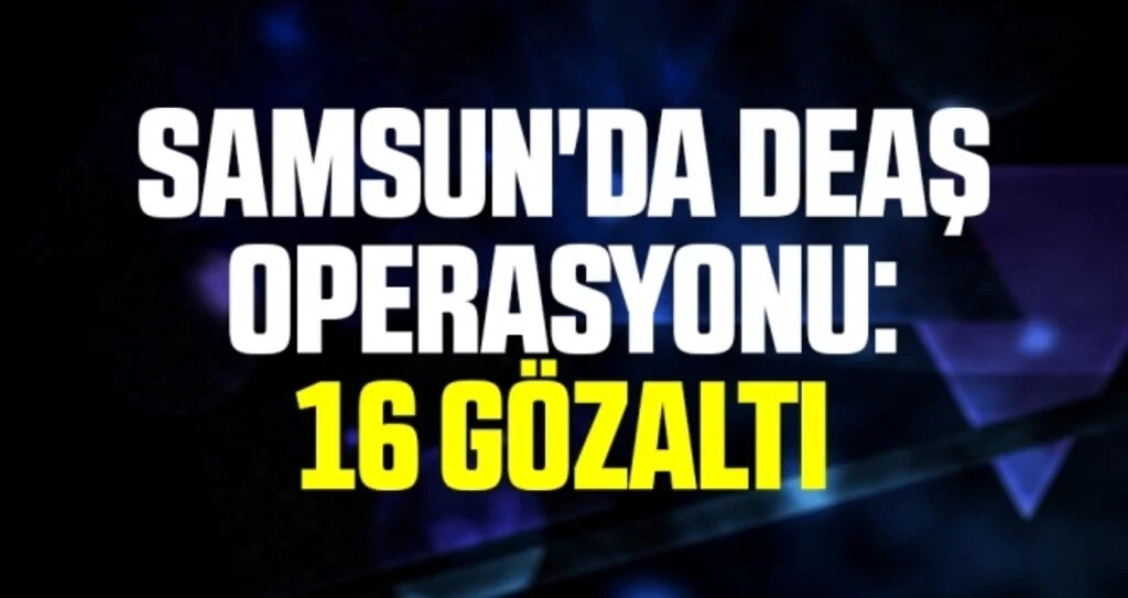 Samsun'da DEAŞ operasyonu: 16 yabancıya gözaltı