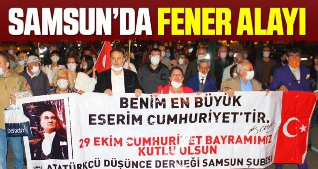 Samsun’da fener alayı yürüyüşü