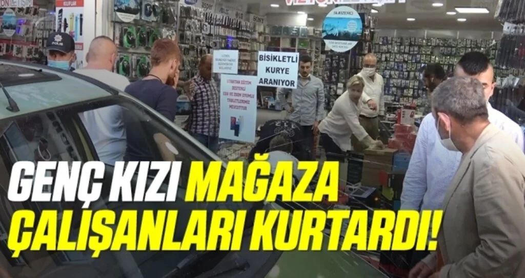 Samsun’da geri viteste pedalı takılan araç dükkana girdi: 1 yaralı