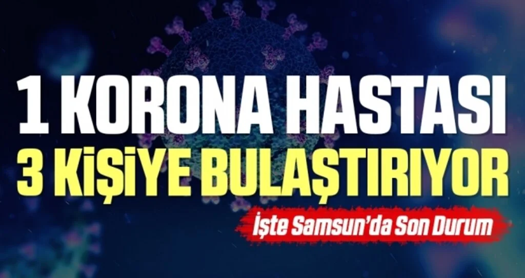 Samsun'da Her 1 Koronavirüs Hastası 3 Kişiye Bulaştırıyor