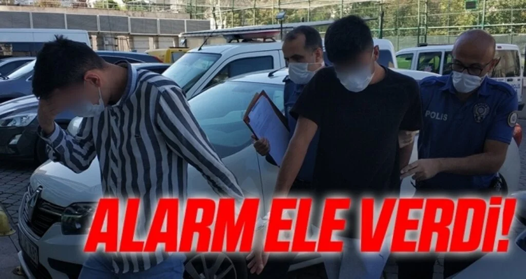 Samsun'da Hırsızları Alarm Ele Verdi!