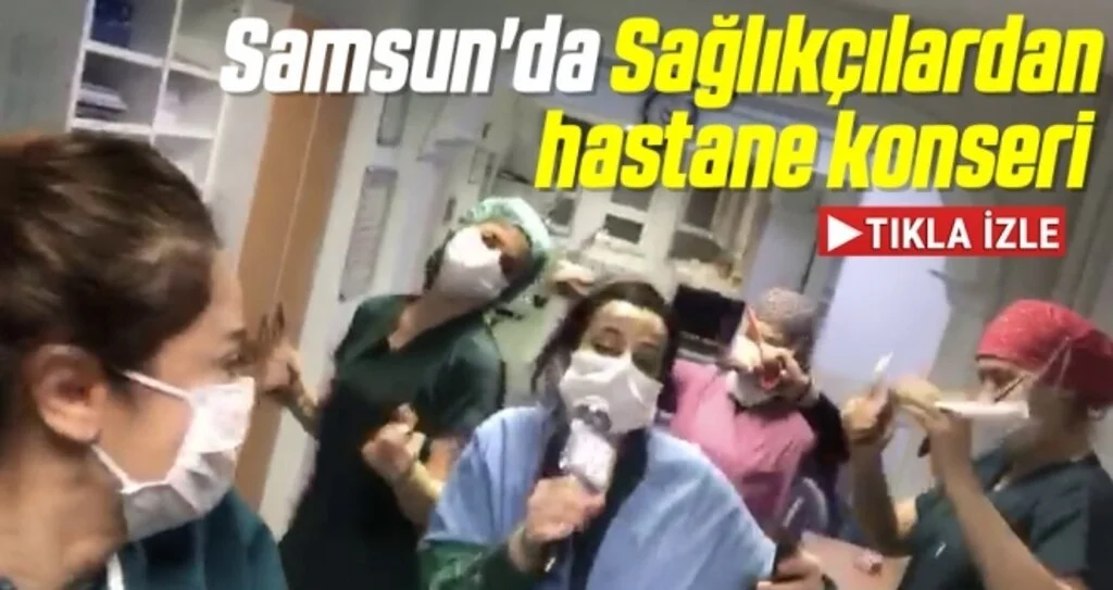 Samsun'da Sağlıkçılardan hastane konseri 