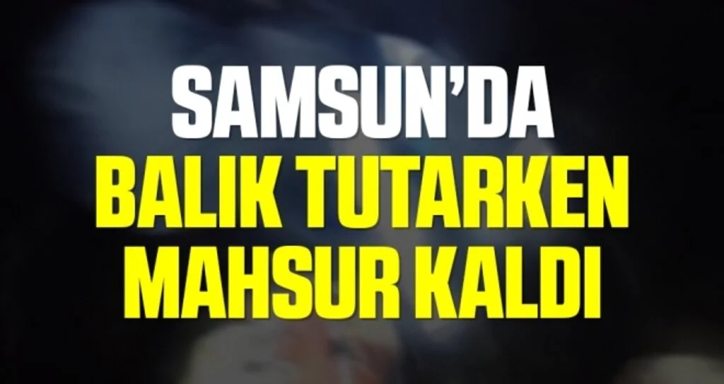 Samsun'da Teknesiyle gölde mahsur kaldı
