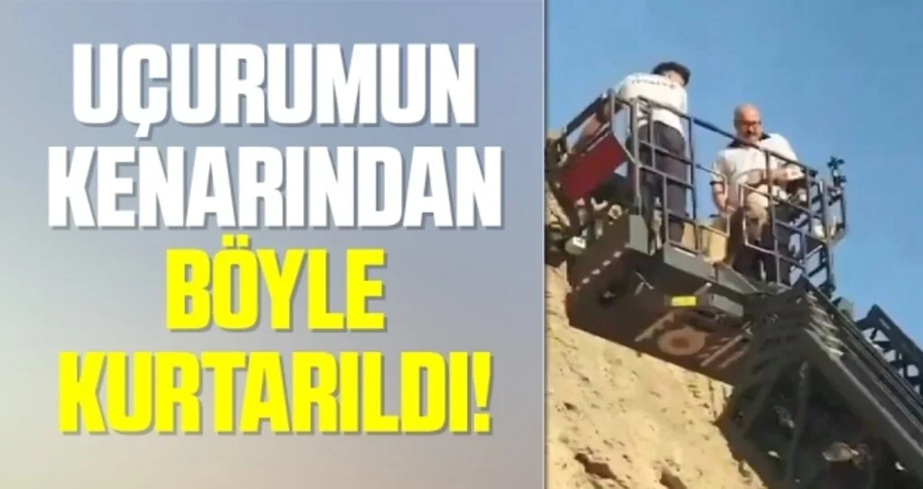 Samsun'da Uçurumun Kenarından İşte Böyle Kurtarıldı