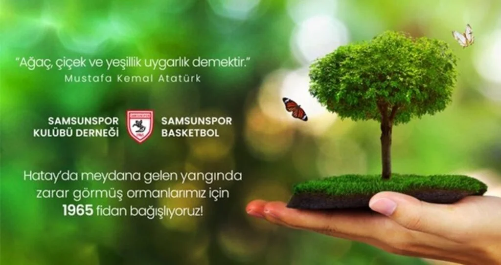 Samsunspor Hatay için fidan bağışına sessiz kalmadı