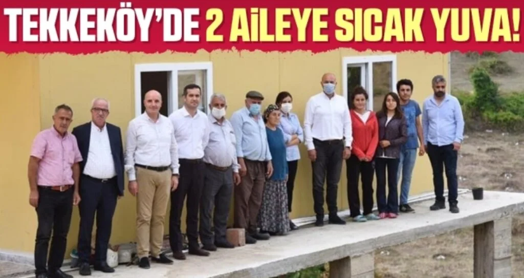 Tekkeköy'de 2 Aileye Sıcak Yuva