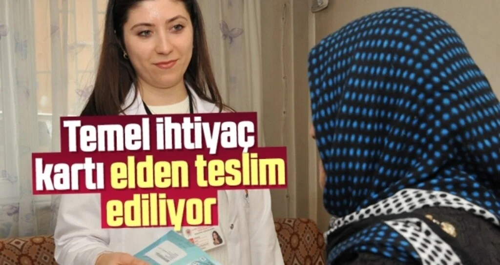 Temel ihtiyaç kartı elden teslim ediliyor