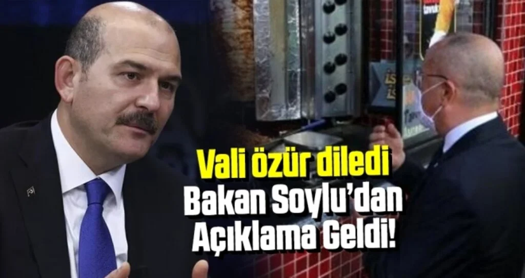 Vali özür diledi, Bakan Soylu'dan açıklama geldi