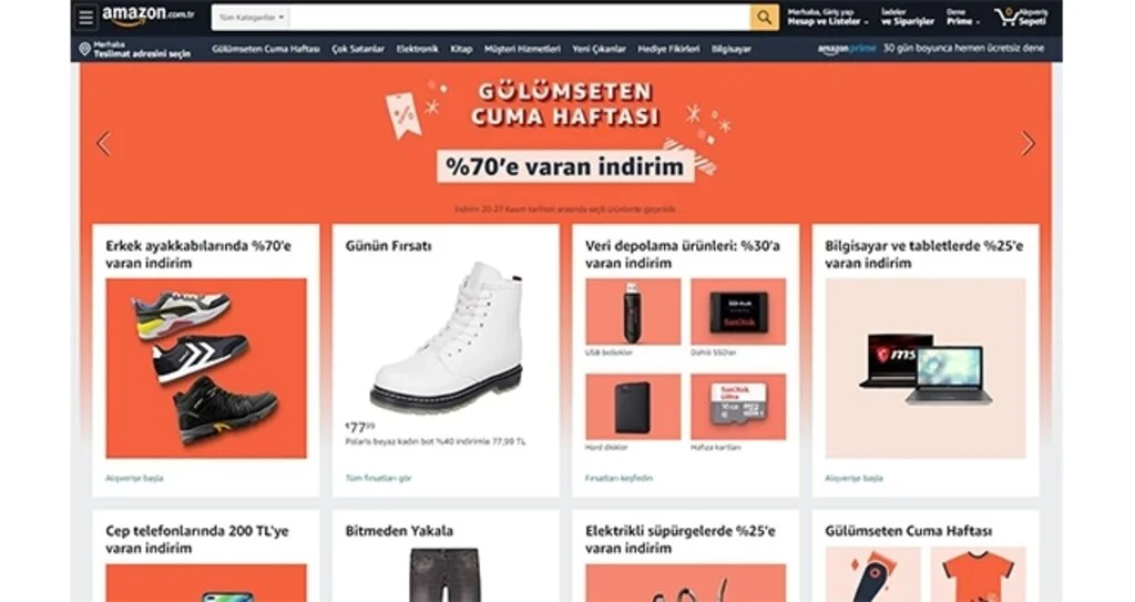 Amazon.com.tr’nin “Gülümseten Cuma Haftası” fırsatları başladı!