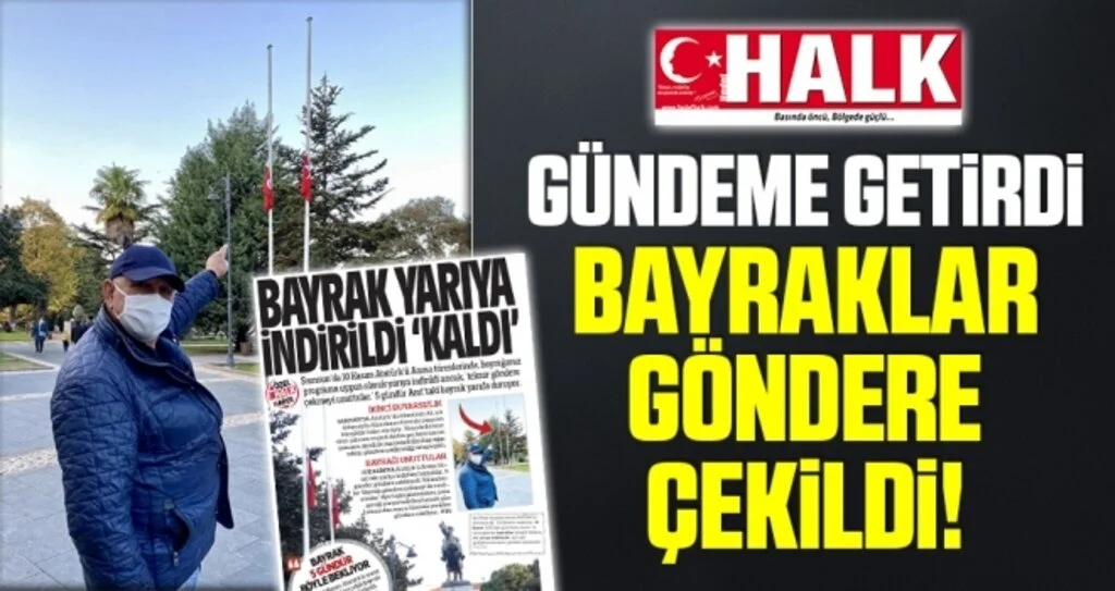 Anıt'taki bayraklar göndere çekildi!