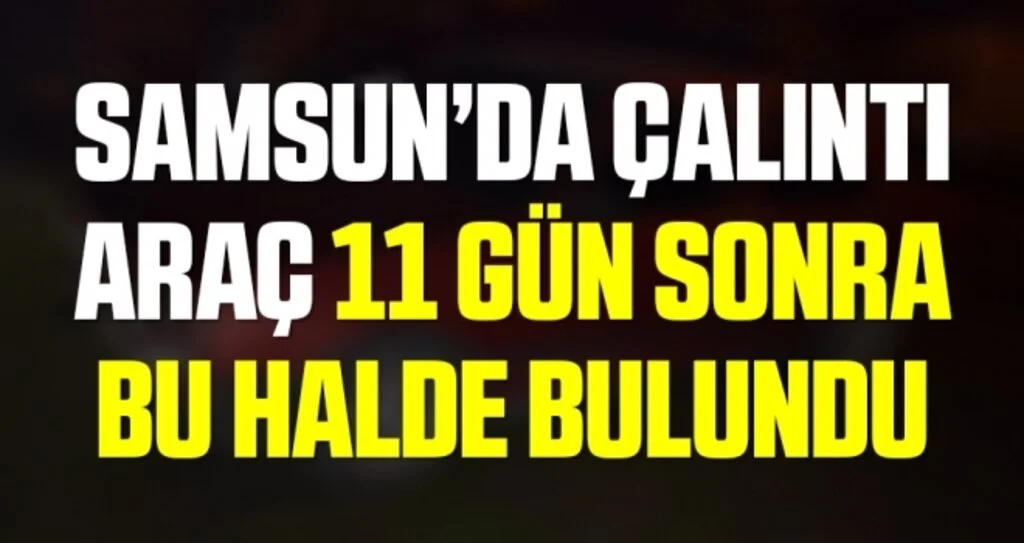 Bafra’da çalınan otomobil bulundu