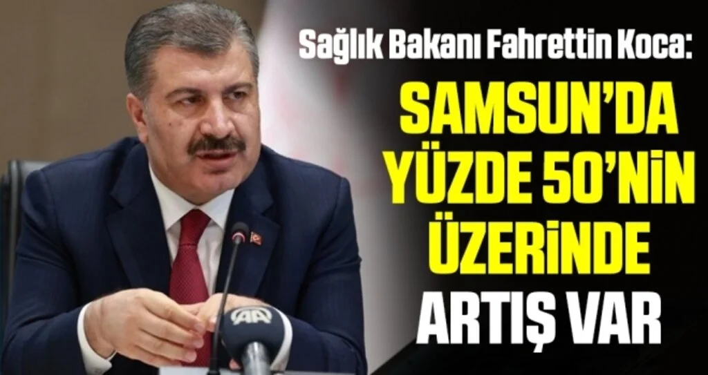 Bakan Koca Açıkladı! Samsun'da Yüzde 50'nin Üstünde Artış Var!