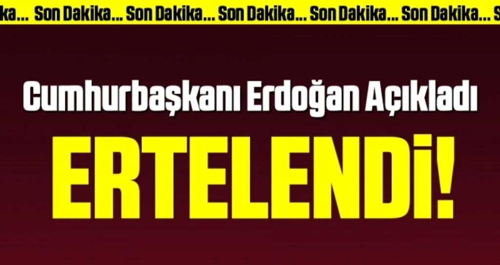 Cumhurbaşkanı Erdoğan açıkladı! AK Parti kongreleri ertelendi