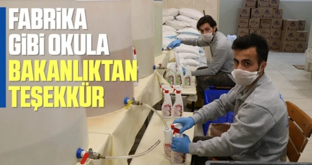 Fabrika gibi okula bakanlıktan teşekkür
