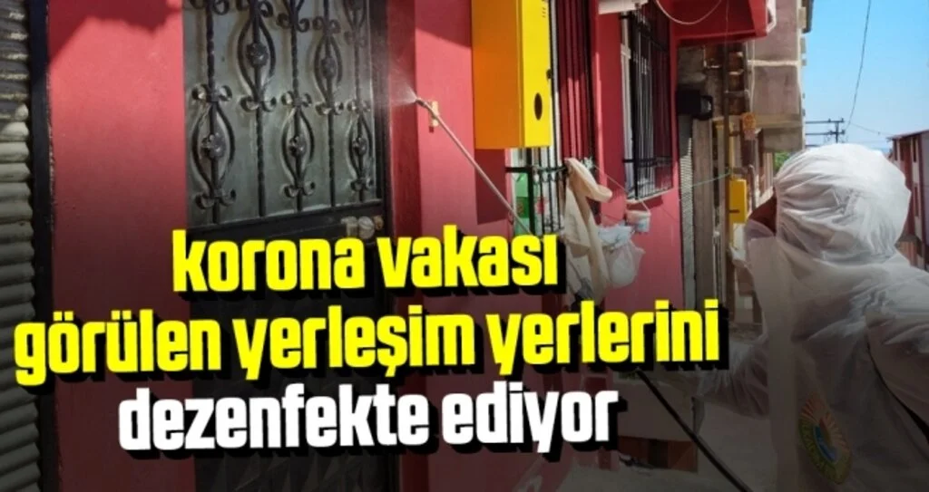 İlkadım Belediyesi korona vakası görülen yerleşim yerlerini dezenfekte ediyor