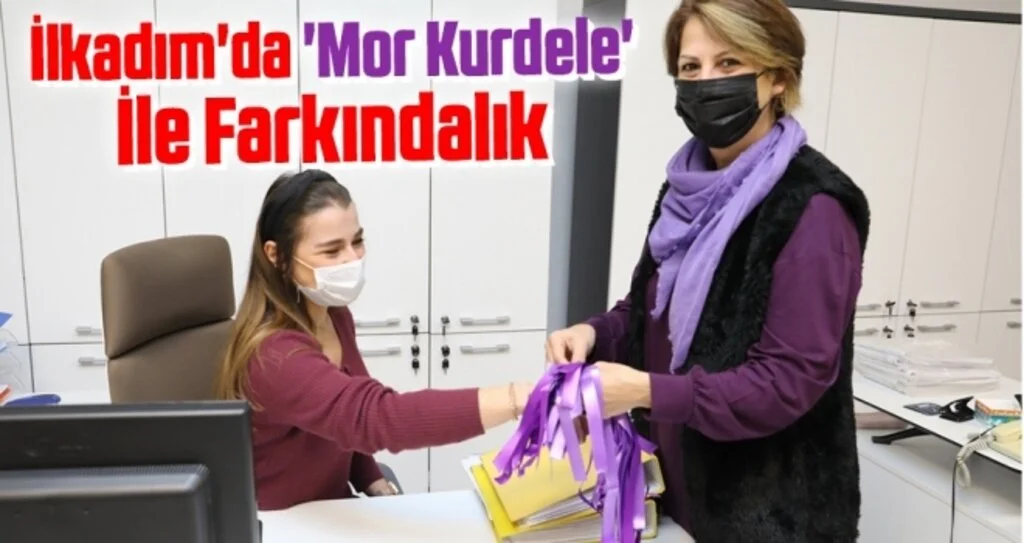 İlkadım'da 'Mor Kurdele' İle Farkındalık