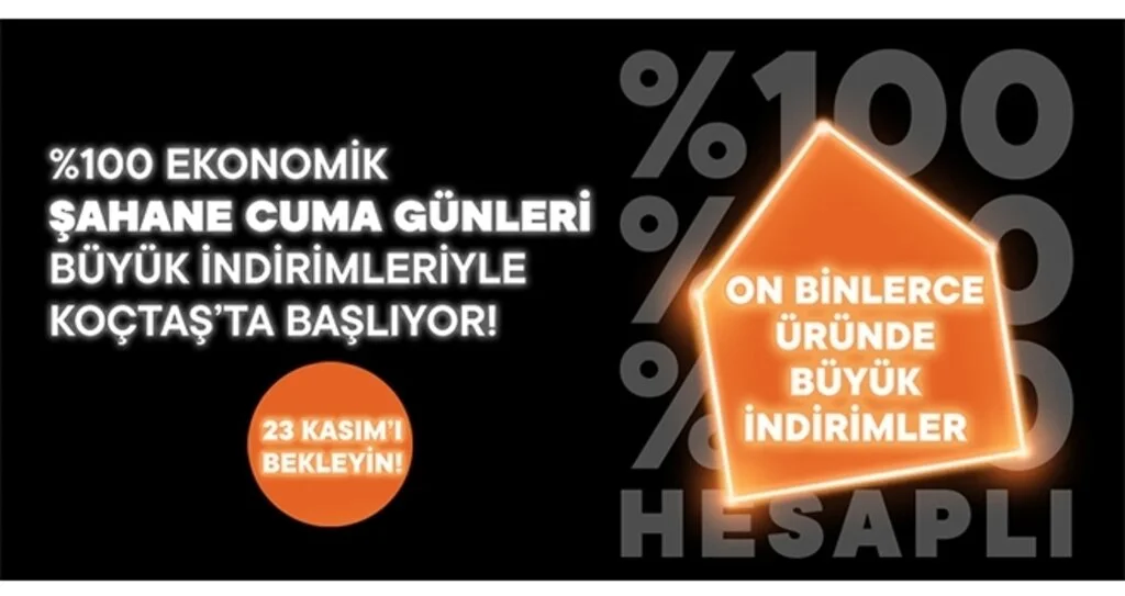 Koçtaş'ta Yüzde 100 Ekonomik Şahane Cuma İndirimleri