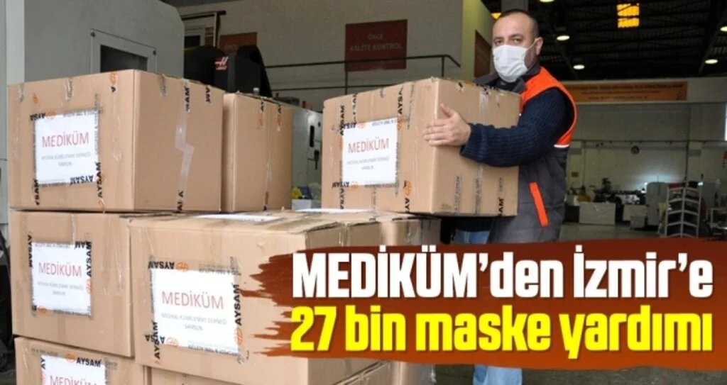 MEDİKÜM’den İzmir’e 27 bin maske yardımı