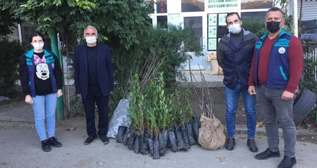 Meyve fidanları toprakla buluştu
