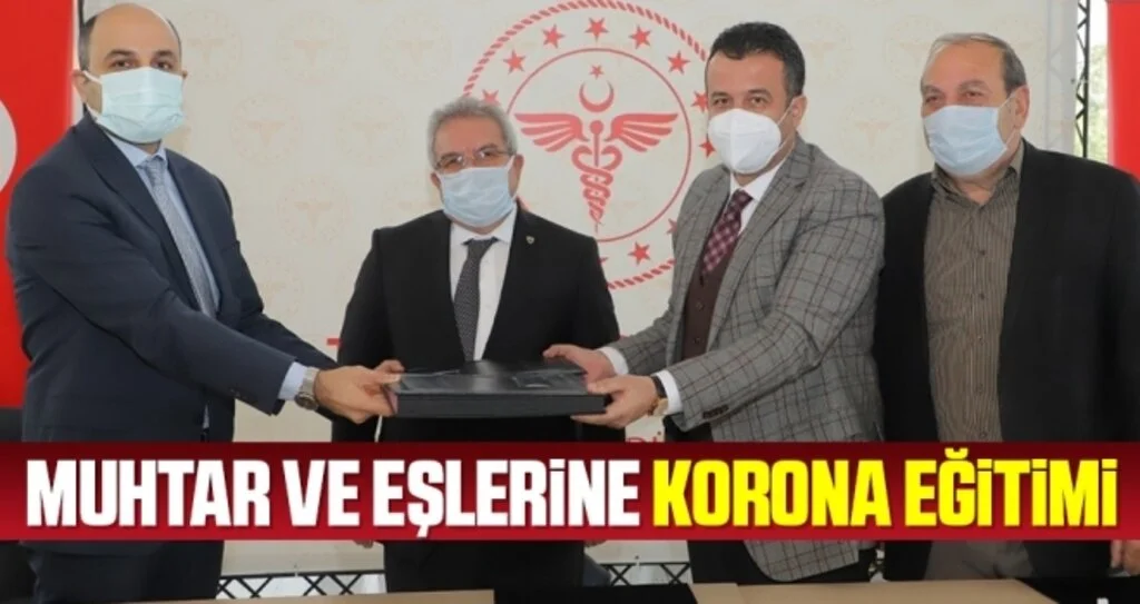 Muhtar ve eşlerine korona eğitimi