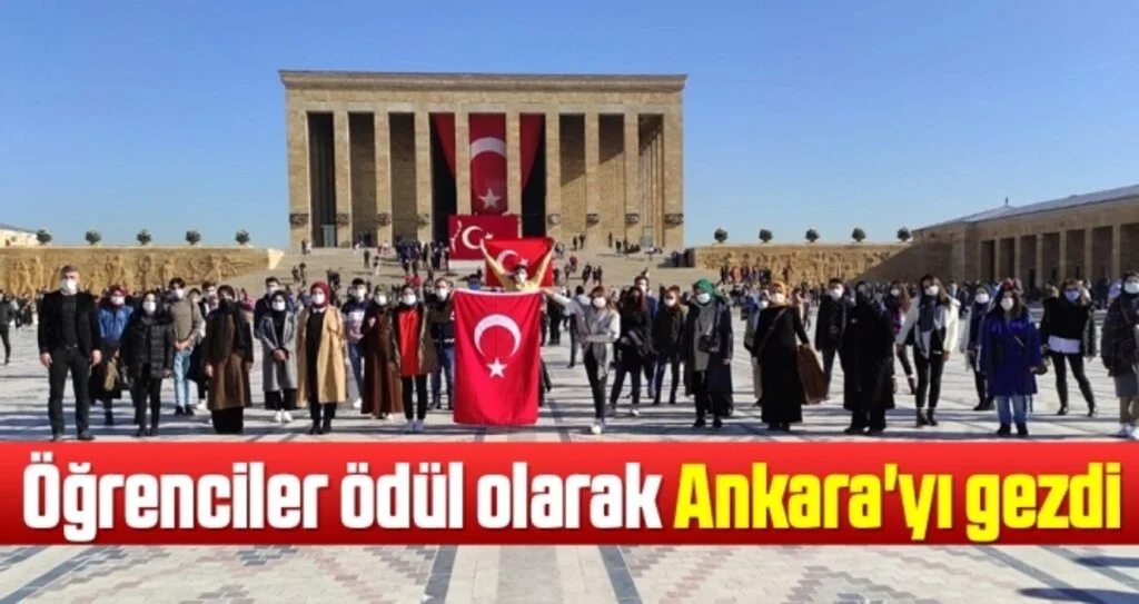 Öğrenciler ödül olarak Ankara'yı gezdi