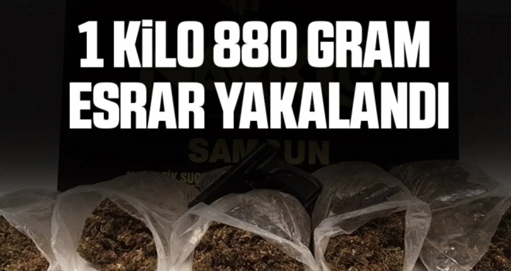 Samsun'da 1 kilo 880 gram esrar ele geçti: 2 gözaltı