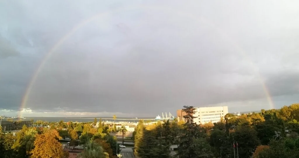 Samsun’da gökkuşağı güzelliği