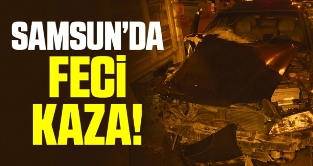 Samsun'da Otomobil yolcu indiren kamyonete çarptı: 3 yaralı