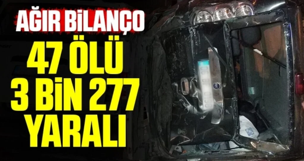 Samsun'da Trafik Kazalarında Ağır Bilanço: 47 Ölü 3 Bin 277 Yaralı
